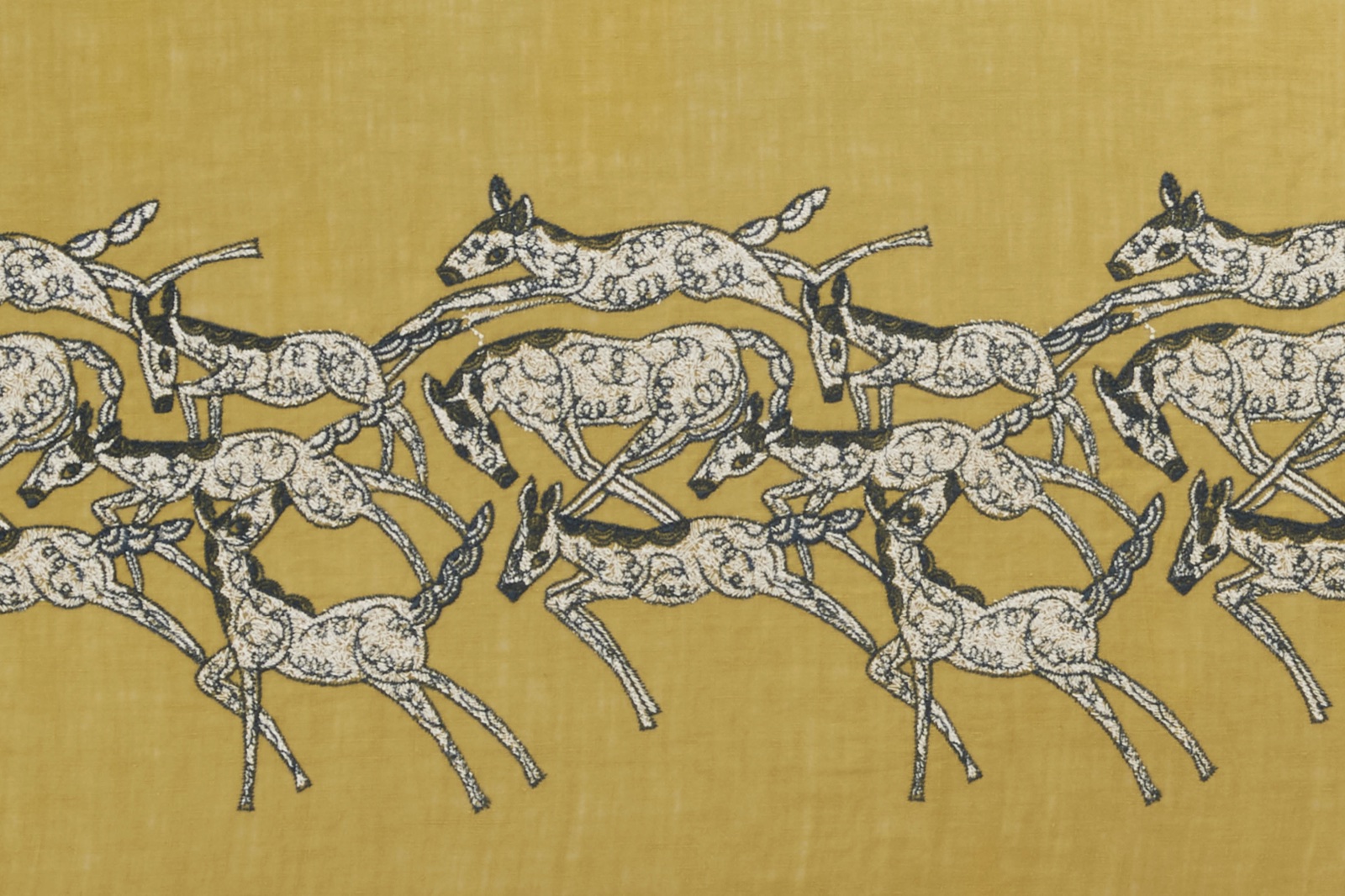 Embroidered minä perhonen textile pattern